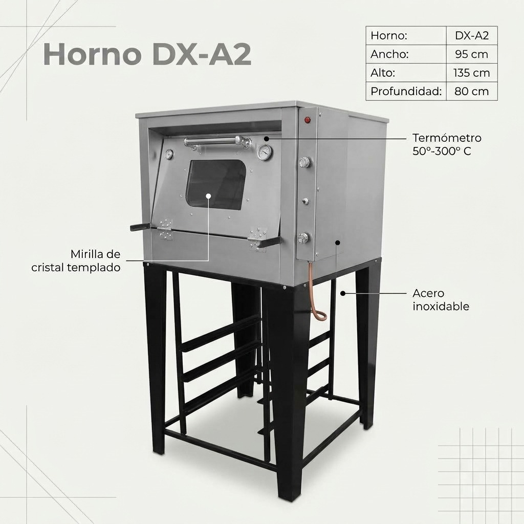 Horno Deluxe para 2 charolas en acero inoxidable - Imagen 5